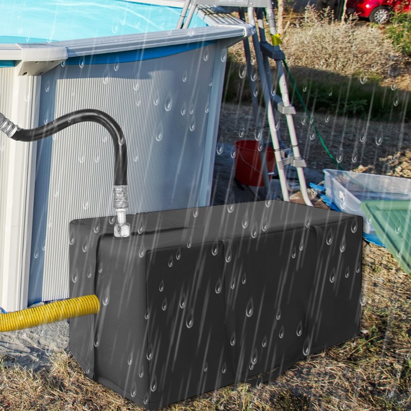 24x11x11 Inch Pool Pump Cover with 2 Side Openings, 3-Layer