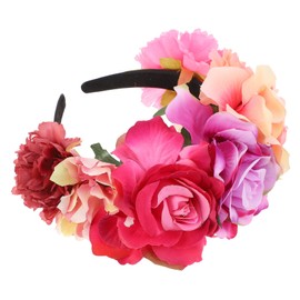 PACKOVE Simulation Rose Hawaii Style Headband Floral Hair Accessory for Party Decor Comfortable and Unique Hairwear for Weddings Masquerades and Beach Travel