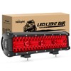 Nilight LED Light Bar 12 Inch 240W Red Pod Lights