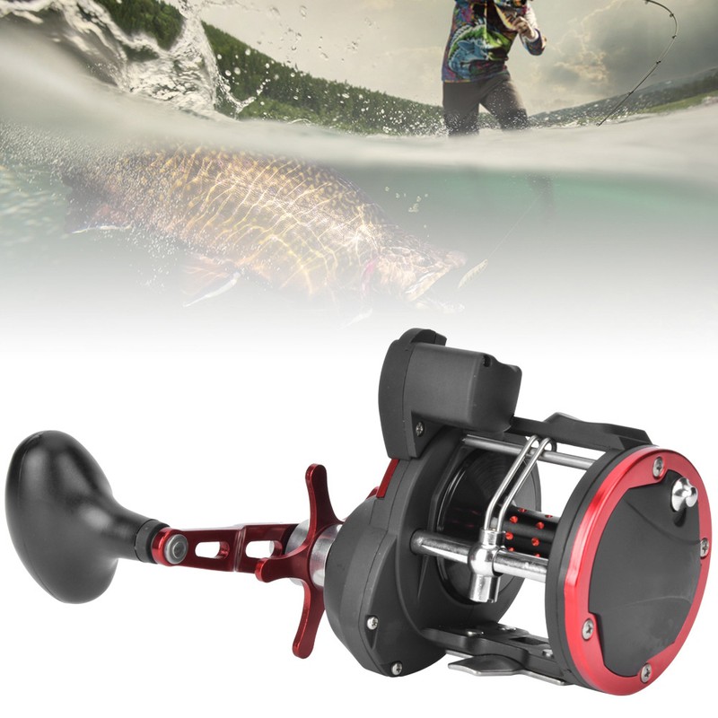 Portable Sea Fishing Reel with Digital Display Counter Trolling Lateral