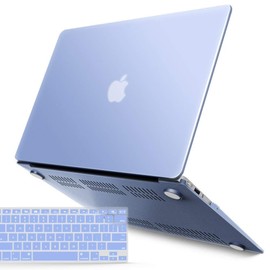 IBENZER Compatible with MacBook Air 11 Inch Case Model A1370 A1465, Soft Touch Plastic Hard Shell Case Bundle with Keyboard Cover for Mac Air 11, Serenity Blue, A1101SRL+1A