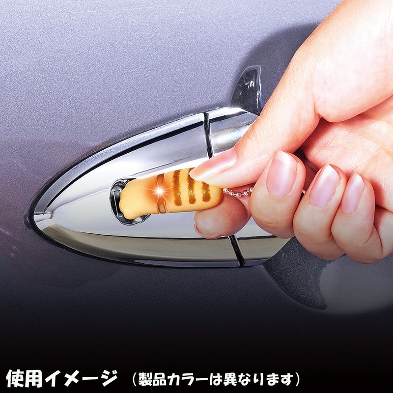 Carmate Japan NZ979 Car Anti-Static Key Ring Chain Holder Black