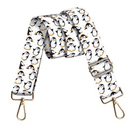 DZTLAO Wide Purse Strap Replacement Crossbody, Funny Shoulder Strap Adjustable, Cute Bag Strap for Women Guitar Purses White Cute Penguins