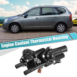 X AUTOHAUX Car Engine Coolant Thermostat Housing Assembly No.256002G600 Thermostat Housing kit for Kia Rondo 2008-2010