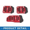 A ABSOPRO Burgundy Nonslip Gas Clutch Brake Pedal Pad Covers