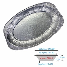 M1SS (Pack of 100)- Large Aluminium Foil Tray Food Container with Lids Square Tin Foil Recyclable Aluminium Disposable Pan Catering for Grilling Bake Roast Oven Safe Home Restaurant (22 Inches)