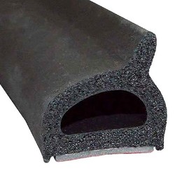 Steele Rubber Products - 90-3464-383 - Boat - 3/4" Hollow Half Round with Single Tab - Sold as a 15 Foot Strip