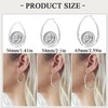 PABBEU Silver Hoop Earrings for Women, Oval S925 Sterling Silver
