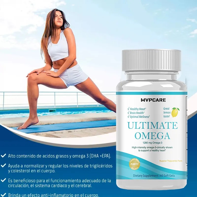 Omega 3 Premium 1280mg Suplemento Alimenticio Aceite De Pescado Como