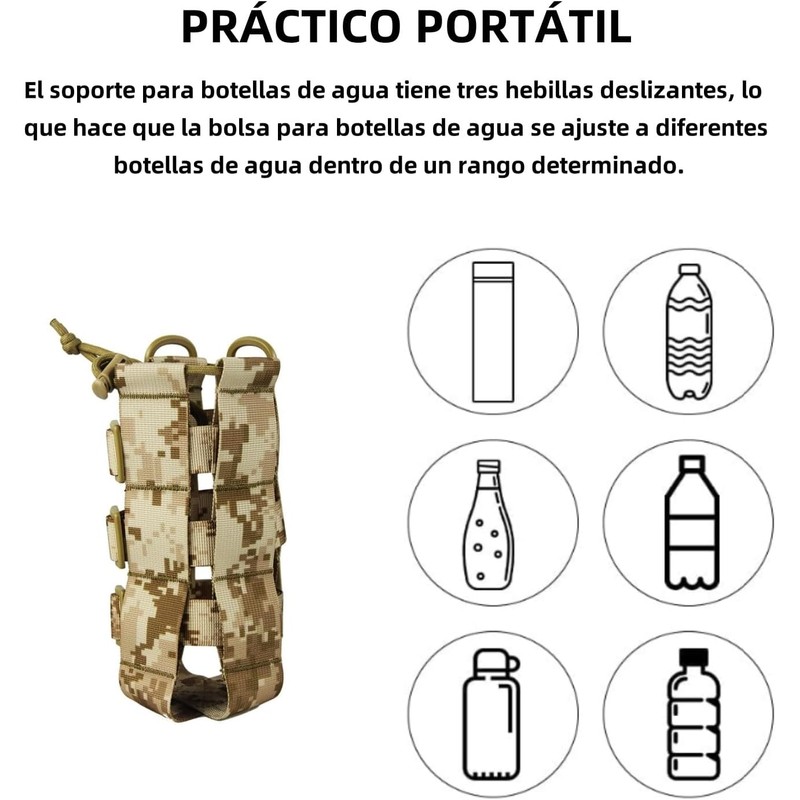 THJOPOKEEL Soporte Ajustable para Botella de Agua con Correa Ajustable