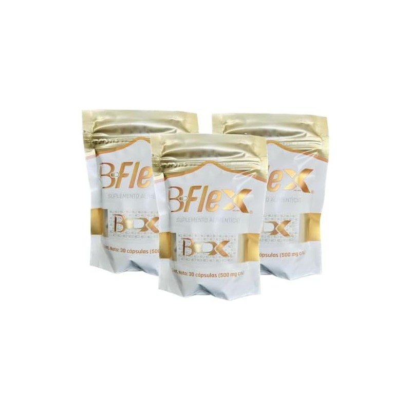 B Flex 3 piezas – Suplemento con Curcumina, Ácido Hialurónico