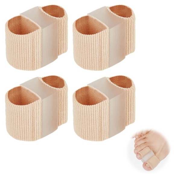 OUDQFCJ 4 Stück Zehenspreizer Silikon Großzehenabstandshalter mit 2 Schlaufen, Toe