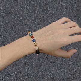 HWJQ Zodiac Bracelet for Women Men 12 Constellations Pisces Crystal Stone Bracelet Solar System Beaded Bracelet Astronomy Gifts Bangle for Friend