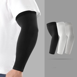 Thieaudio Men's Arm Cover, Set of 4, UV Protection, Gloves, Arm Cover, Cool, Plain, Sweat Absorbent, Quick Drying, Anti-Slip, UPF50+ UV Protection, Sunscreen Cover, Summer, Sports, Climbing, Outdoor