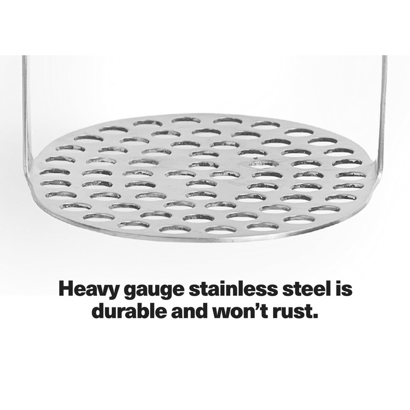 Misen Masher – Durable Stainless Steel Head, Ergonomic Non-Slip Handle