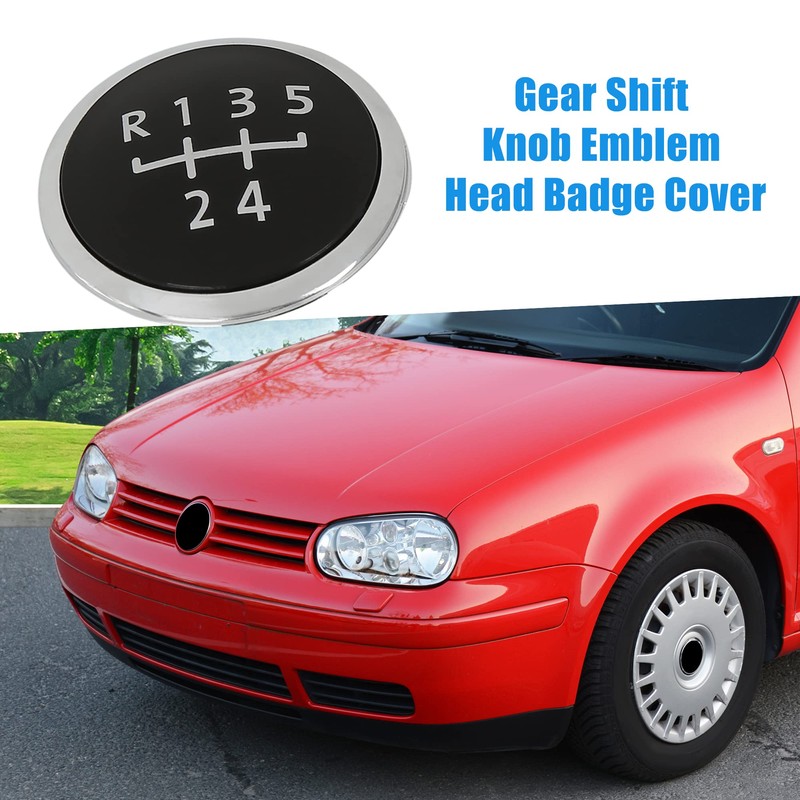 A ABSOPRO 5 Speed Gear Shift Knob Emblem Head Badge