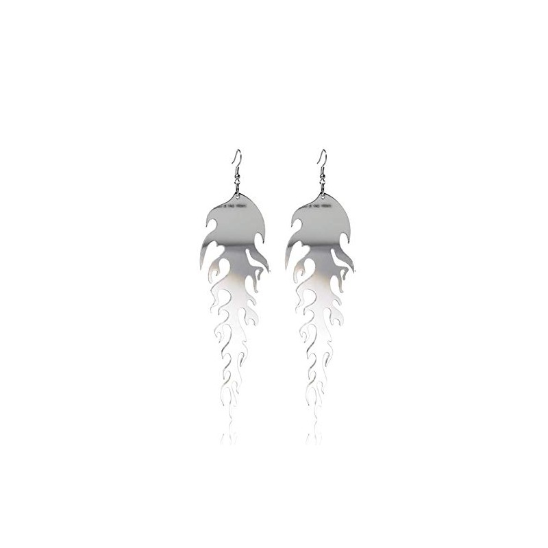 Transparent Acrylic Flame Dangle Earrings Dainty Multicolor Earrings Punk Rock