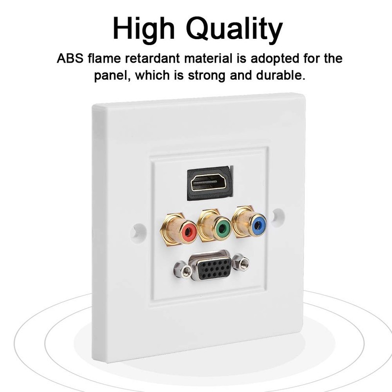 VBESTLIFE Distribution and Organization Multimedia Wall Plates Socket Panel, Composite