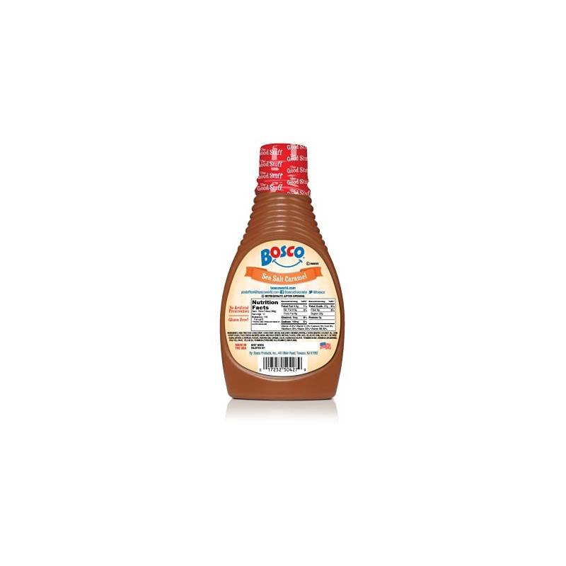 Bosco Sea Salt Caramel Syrup 15oz (2 Pack) | Thick