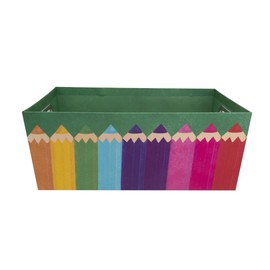 Idena 20140 - Hard Cardboard Storage Box Storage Basket with Metal Handles, Approx. 33 x 22.9 x 12.7 cm