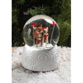 Roman Mus 6" Rudolph&Clarice Dome Glitterdome 100MM W/U