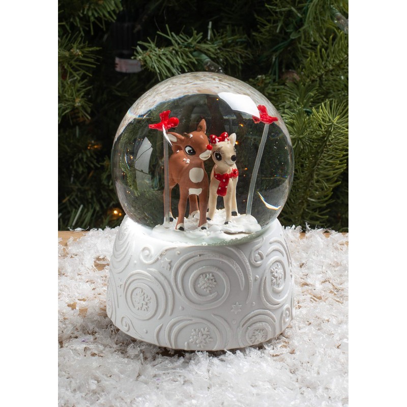 Roman Mus 6" Rudolph&Clarice Dome Glitterdome 100MM W/U