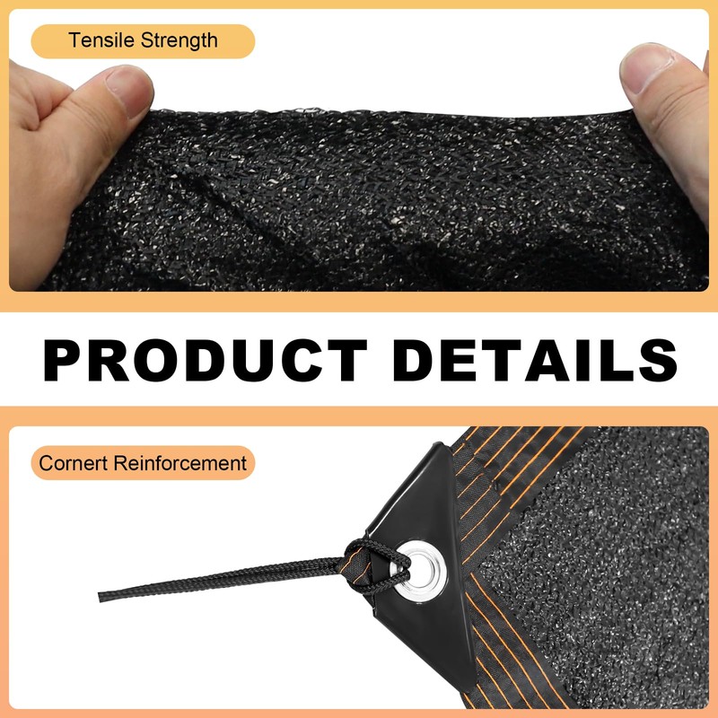 14ft Trampoline Shade Cover, Outdoor Sun Protection Top Cover for