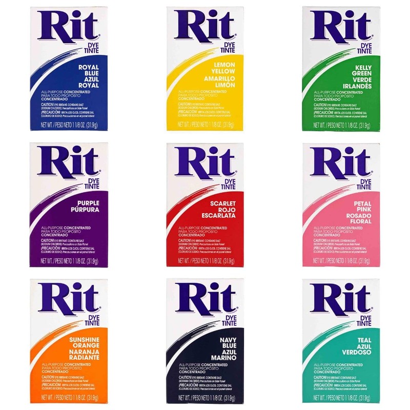 All Purpose Concentrated Rit Dye Powder Single Pack with Plastic