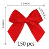 150 Pieces Red Mini Ribbon Bows for Crafts Tiny Satin