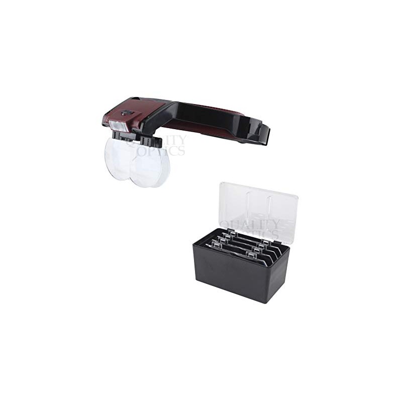 LED Illuminated Eco Pro Head Magnifier 1X 1.2X 1.7X 1.8X