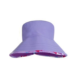 Tuga Girl's Ola Sun Hats (UPF 50+), Daisy Purple, Large/X-Large for 10+ Years