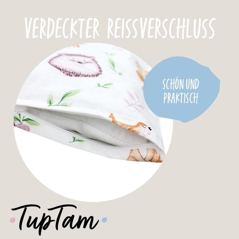 TupTam Children's Pillow Case with Decorative Patterns Pillows for Baby