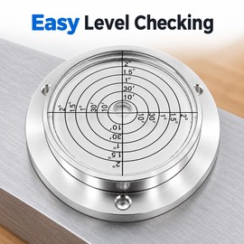 Metal Disc Bubble Level Tool for Precision Alignment – Compact Circular Level Gauge for Construction, Machinery and DIY Projects