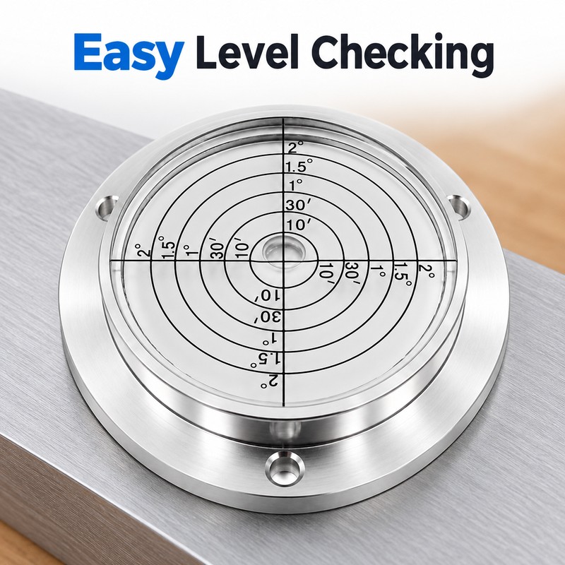 Metal Disc Bubble Level Tool for Precision Alignment – Compact