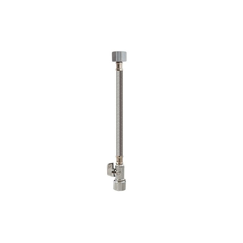 Quarter Turn Straight Valve 5/8-Inch OD by 12-Inch Stainless Steel