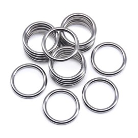 Jamsinmu Metal Ring Robust O-Rings Multi-Purpose for DIY Accessories, Belt and Dog Leads Craft Accessories, Silver, 20 mm