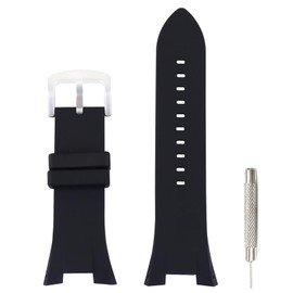 Czjiaqh Men's rubber watch band Buckle compatible with Armani AX1040 AX1050 AX1070 AX1084 AX1110 AX1148 AX1191 AX1280 AX5018 Outdoor Sports silicone Watch strap wristband bracelet accessories for women