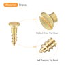 sourcing map Brass Wood Screws, 40Pcs M2.5 x 10mm Slotted