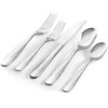 Hudson Essentials Premium 40 Piece Hammered Silverware Set, 18/10 Stainless