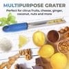 Stainless Steel Cheese Grater & Lemon Zester w/Extra Sharp Blade