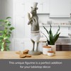 Elements Resin Chef Pig Figurine, 5.91x7.87x25 Inch, Gray