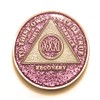 31 Year AA Medallion - Purple, Lavender, Bling, Glitter, Sparkle,