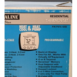 Totaline Heat Cool & Pump Residential Small Thermostat Multi-Stage Programmable P474-1050