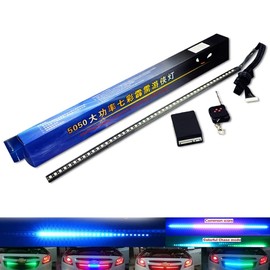RGB LED Knight Rider Scanner Light Strip 22'' 48-SMD Multicolored LED Flash Strobe Grille Light Car Truck Interior Exterior Lighting (Knight Rider Scanner Light Strip)