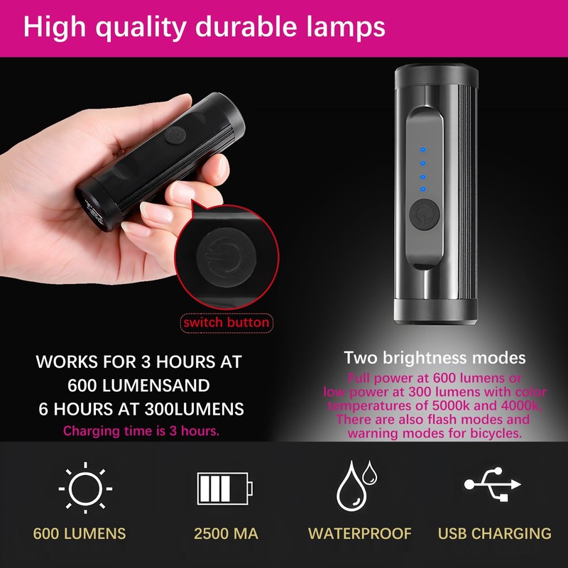 PangSing & Nan 600 Lumen Light，Rechargeable Lightweight Spray Gun Light,