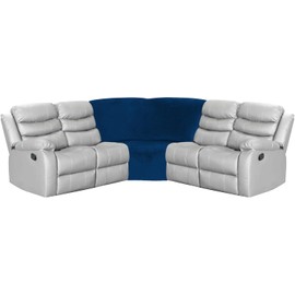 ULTICOR Corner Wedge Seat Cover for L Shape Recliner Couch (Navy)