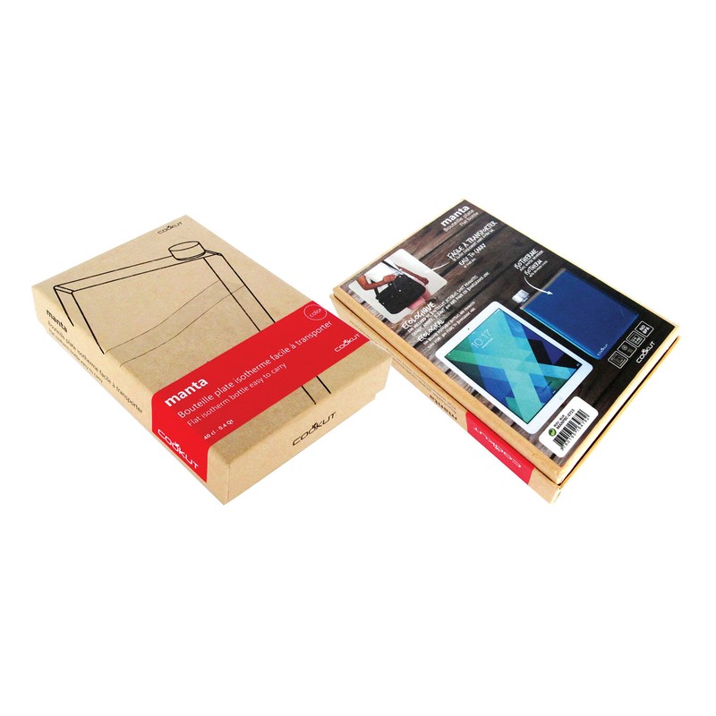 Cookut Manta Flat Isotherm 50cl Easy to Carry Bottle, Pink,