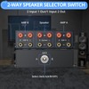CAMWAY 2-Way Amplifier Speaker Selector Switch Box,Connect 2 Amps to