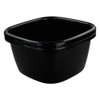Hommp 2-Pack 18 Quart Large Plastic Wash Basin Dishpan, Black