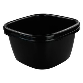 Hommp 2-Pack 18 Quart Large Plastic Wash Basin Dishpan, Black